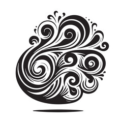 Black smell Silhouette Vector, High Quality Illustration on White Background