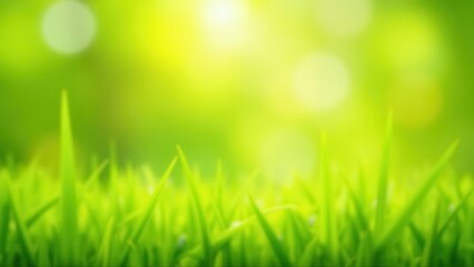 sunny green foliage bokeh background with fresh green grass soft blurred summer nature scene natural outdoor backdrop concept of advertising design eco business