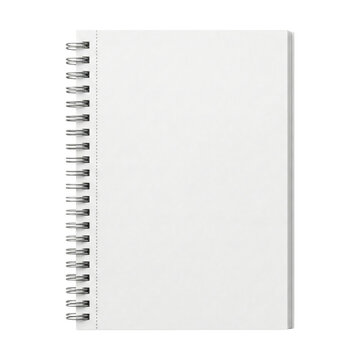 Blank White Spiral Notebook Vertical Mockup