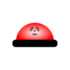illustration of a nuclear push button