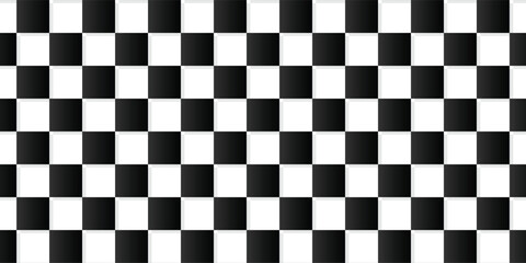 Black and white square background. Chessboard pattern