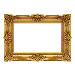 Ornate golden picture frame