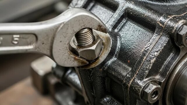 Thread lubrication with industrial oil, and the concept of maintaining technical elements.