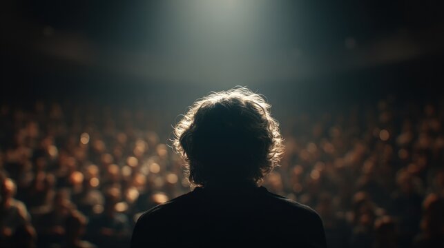 Speaker addressing audience