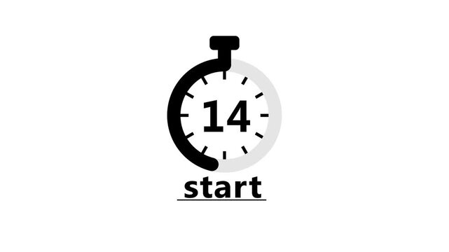 Counting timer number clock animation. Counting timer number from 0 to 30 animation.