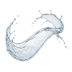 Obraz premium Dynamic twisting water splash stream