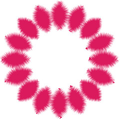Fototapeta premium Pink fluffy flower petal vector illustration design