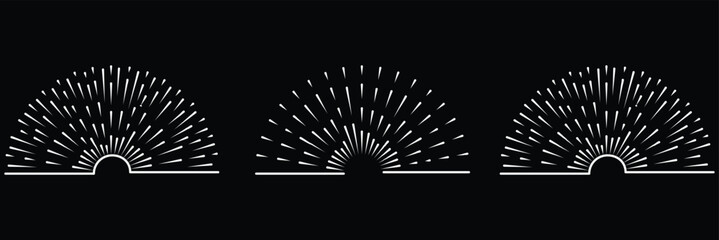 sunburst icons and sunrise sunset vector collection for minimalist graphic design bohemian branding and modern web elements ideal for creative projects