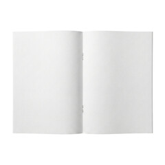 Open blank white booklet or brochure mockup