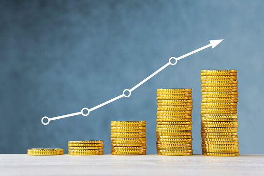ネガティブな背景に借金などのお金が増えていく状況をイメージした静止画像