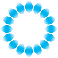 Soft sky blue petals vector illustration design