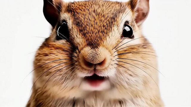 Cartoon chipmunk highlighting eye structure and vision features, ideal for animal anatomy learning and preschool educational videos.