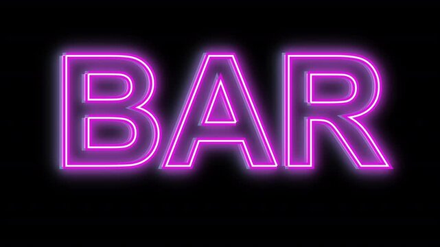 Beautiful neon light bap sign on overle transparent background for advertising and decoration