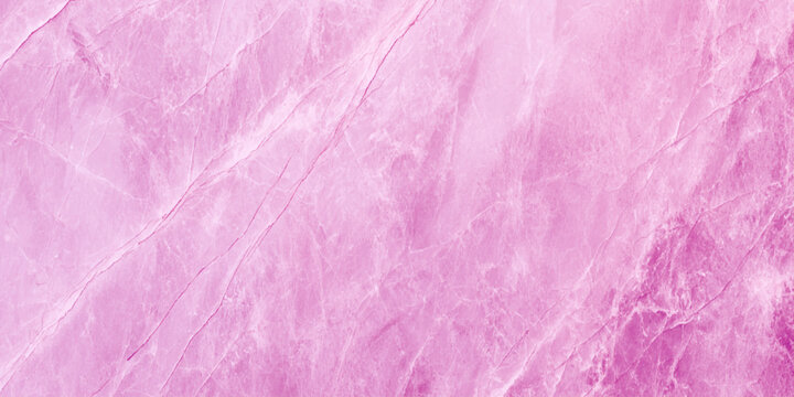 A close up view of a vibrant pink marble texture with delicate white veining patterns across the surface