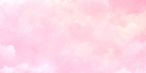 A soft and gentle pink background with a blurred cloudy watercolor texture evoking a sense of calm and serenity