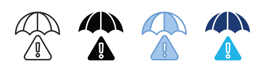 Risk management icon set multiple style collection © IYAHICON
