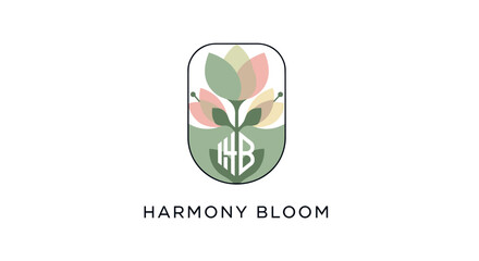 Obraz premium Harmony Bloom Logo with Flower Design.
