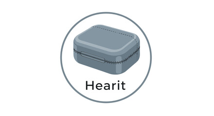 Hearit Logo Design Element in Circle.