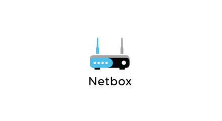Obraz premium Netbox Wireless Router Device Illustration.