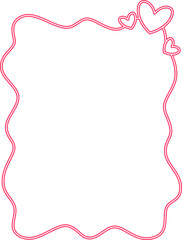 Naklejka premium Neon Valentines Day Frame with Heart