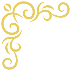 Elegant Decorative Corner. Isolated Vector Element.