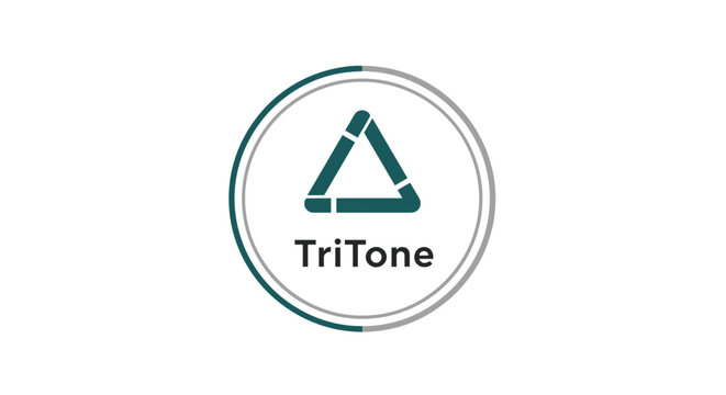 TriTone Logo Design with Triangle Symbol.