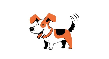 vector illustration of a cartoon dog