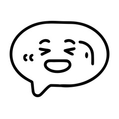 Fototapeta premium Emoji Message Icon — Expressive Chat, Emoticon Message and Social Communication Symbol