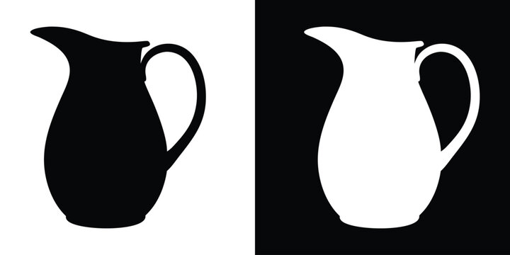 water jug silhouette vector, pitcher silhouette vector, jug icon