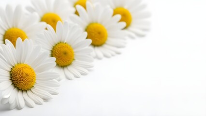 Obraz premium Flores de manzanilla aisladas sobre fondo gris claro. Con trazado de recorte. Colección de hermosas flores de manzanilla, flor soleada de verano. Planta medicinal. Elemento para su diseño, maqueta