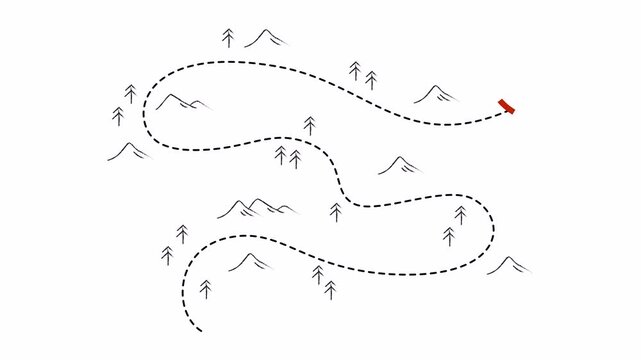 Scavenger hunt map treasure quest discovery adventure journey goal destination