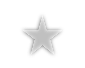 Obraz premium 3d silver star isolated on transparent background