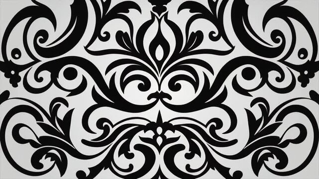 Elegant Damask Pattern Animation Background for Creative Design Projects