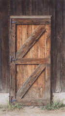 Explore the Timeless Charm of a Rustic Wooden Door: A Symbol of Heritage and Craftsmanship in Architecture and Nature