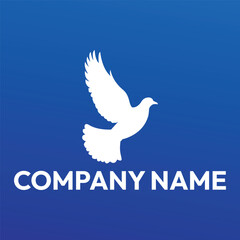Obraz premium White dove logo. Business icon symbol and company template