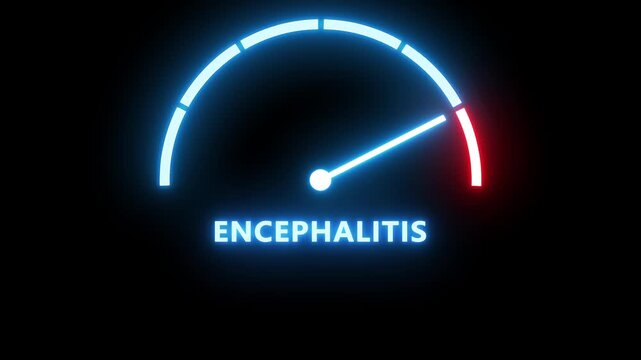 Encephalitis risk value meter scale inside tick icon.