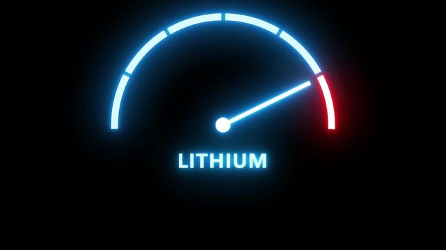 Lithium level abstract scale. Food value measuring.