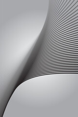 Grey gradient portrait abstract background with black line stripes and modern minimal design