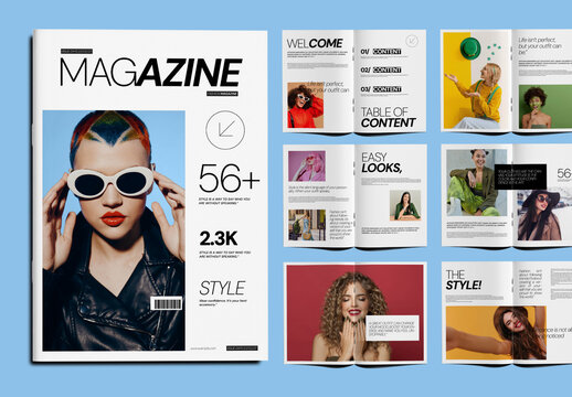 Fashion Magazine Template Layout Design