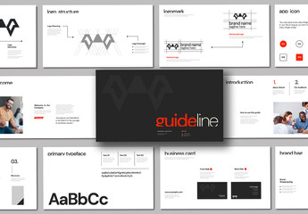Minimal Brand Guideline Presentation Template Design