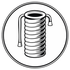 Draught Beer Dispenser or Coil With Handles Illustrated Graphic