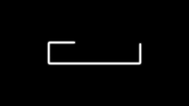 Minimal animated lower third with glowing dashed lines, clean modern HUD style for titles, names, and captions. Transparent alpha background, seamless loop, smooth motion for video projects.