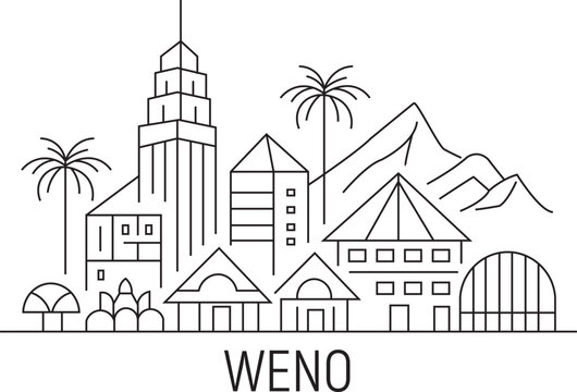 Weno City Line Draw Simple Minimalist