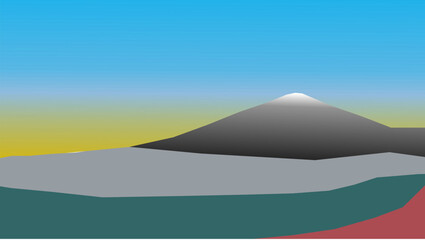 vector illustration of a mountain landscape