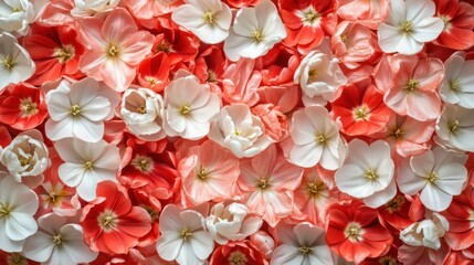 Abundance of tulip blossoms creates a captivating floral arrangement, spring bloom