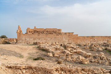 Fototapeta premium Gigthis archaeological site, Tunisia: View of the ancient Roman city of Gigthis - January 19, 2026