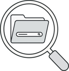 Obraz premium Minimalist search bar and magnifying glass flat design vector illustration