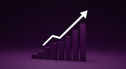 Growing Bar Graph with Upward Arrow