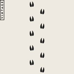 Impala footprint vector. Gazelle paw print 