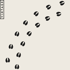 Bull footprints silhouette